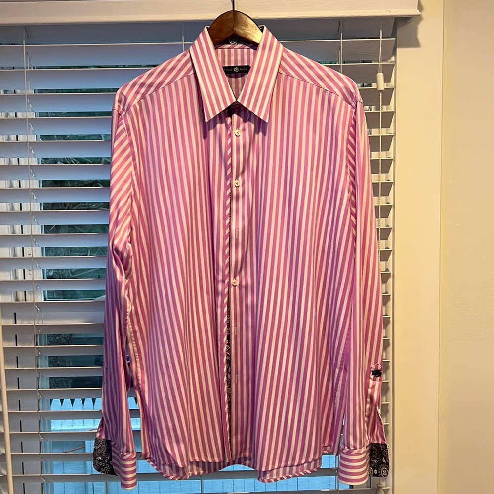 Stone Rose Dress Shirt - Pink/White Stripe
